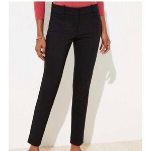 Loft Women's SZ 4P Modern Skinny Ankle black mid rise dress pants work career